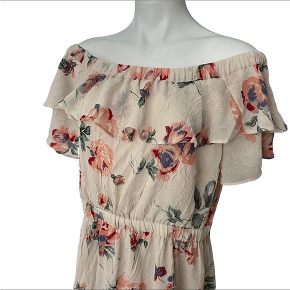 Lucky Brand | Off The Shoulder Boho Floral Dress | Multi - Picture 7 of 14